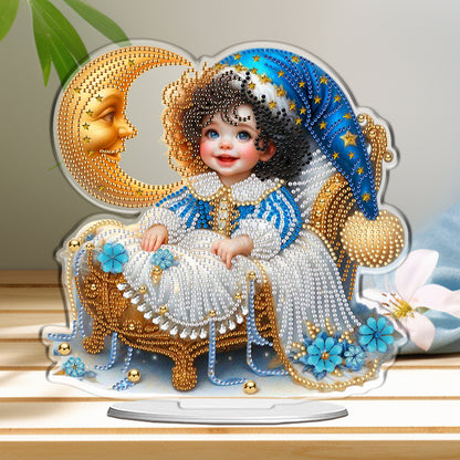 2D Flat DIY Sleeping Baby Acrylic Diamond Painting Tabletop Ornaments Kit Gifts