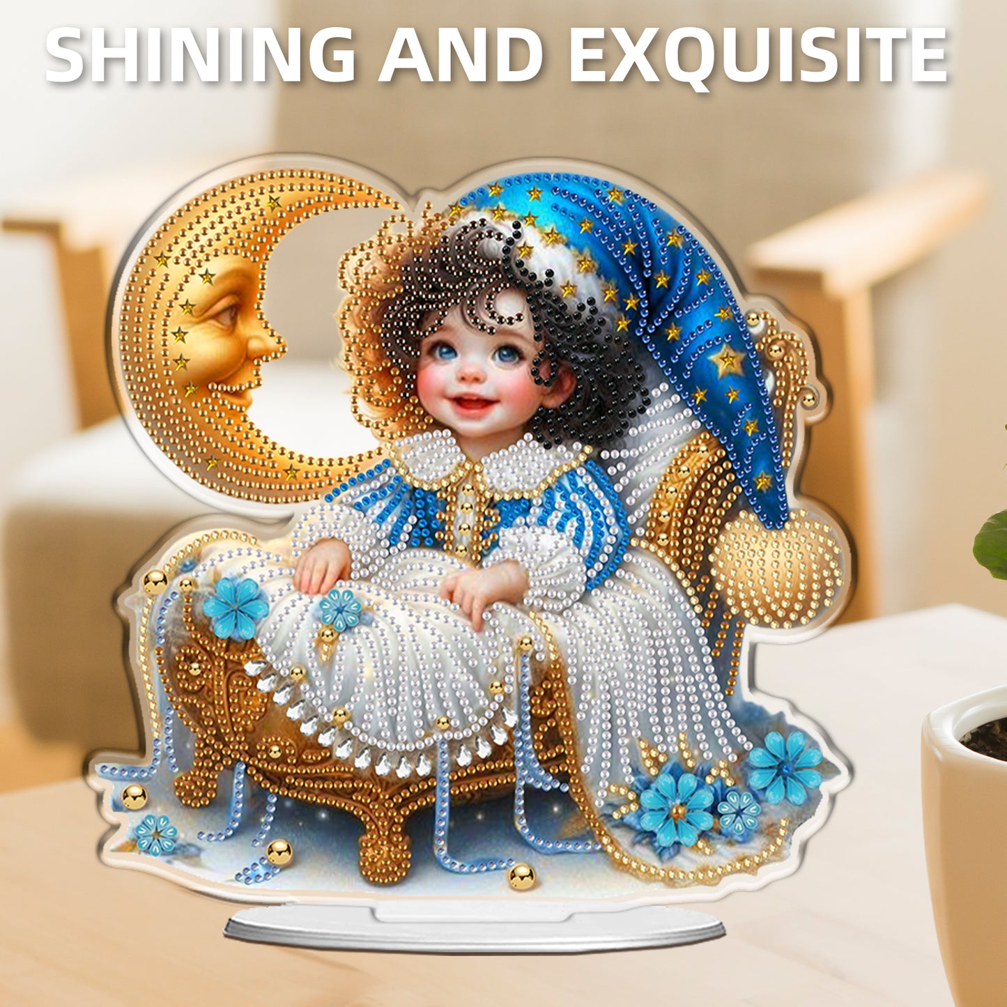2D Flat DIY Sleeping Baby Acrylic Diamond Painting Tabletop Ornaments Kit Gifts