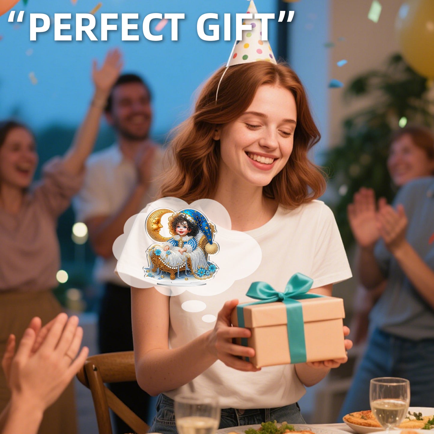 2D Flat DIY Sleeping Baby Acrylic Diamond Painting Tabletop Ornaments Kit Gifts