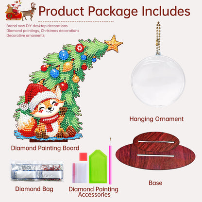 Photo Christmas Tree 5D DIY Diamond Art Tabletop Wood Decorations Ornament Kits
