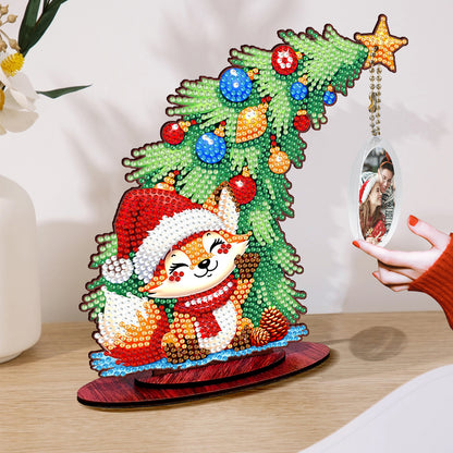Photo Christmas Tree 5D DIY Diamond Art Tabletop Wood Decorations Ornament Kits