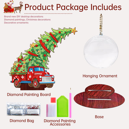 Photo Christmas Tree 5D DIY Diamond Art Tabletop Wood Decorations Ornament Kits