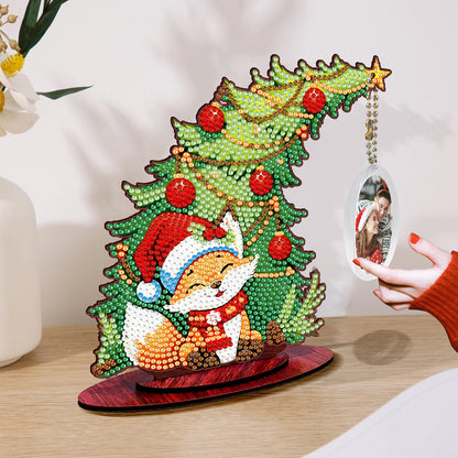 Photo Christmas Tree 5D DIY Diamond Art Tabletop Wood Decorations Ornament Kits