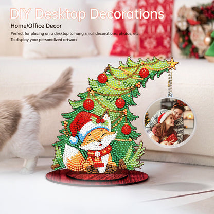 Photo Christmas Tree 5D DIY Diamond Art Tabletop Wood Decorations Ornament Kits