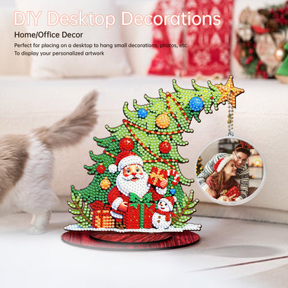 Photo Christmas Tree 5D DIY Diamond Art Tabletop Wood Decorations Ornament Kits