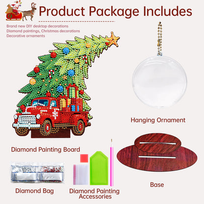 Photo Christmas Tree 5D DIY Diamond Art Tabletop Wood Decorations Ornament Kits
