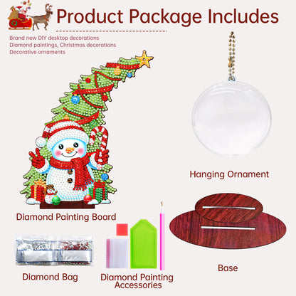 Photo Christmas Tree 5D DIY Diamond Art Tabletop Wood Decorations Ornament Kits