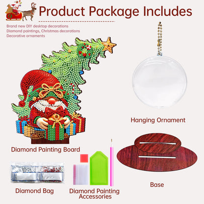 Photo Christmas Tree 5D DIY Diamond Art Tabletop Wood Decorations Ornament Kits