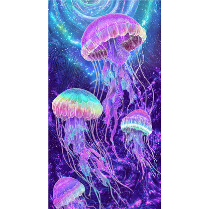 Jellyfish - Full Round Drill Diamond Painting 40*70CM