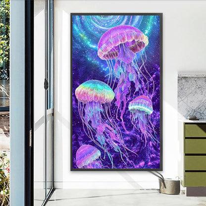 Jellyfish - Full Round Drill Diamond Painting 40*70CM