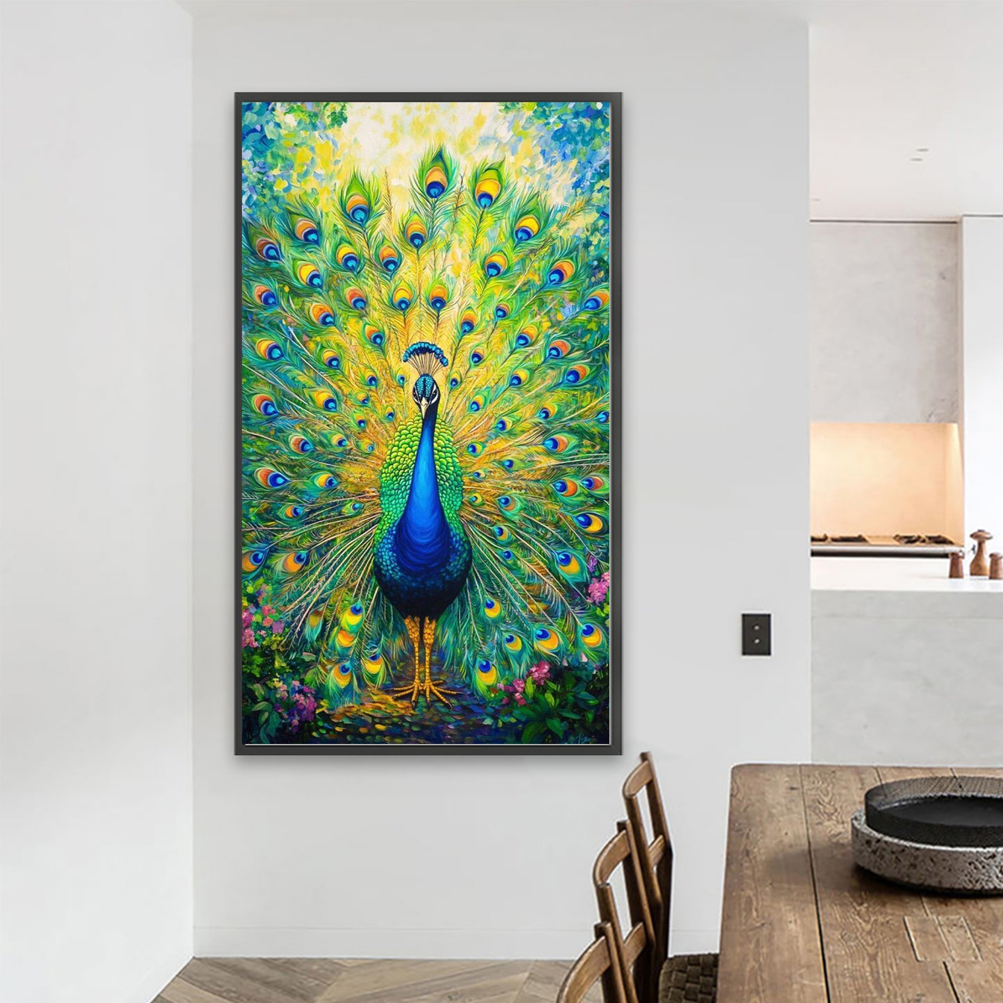 Peacock - Full Round Drill Diamond Painting 40*70CM