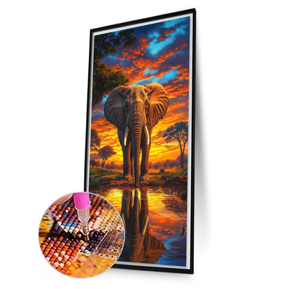 Elephant - Full Round Drill Diamond Painting 40*70CM