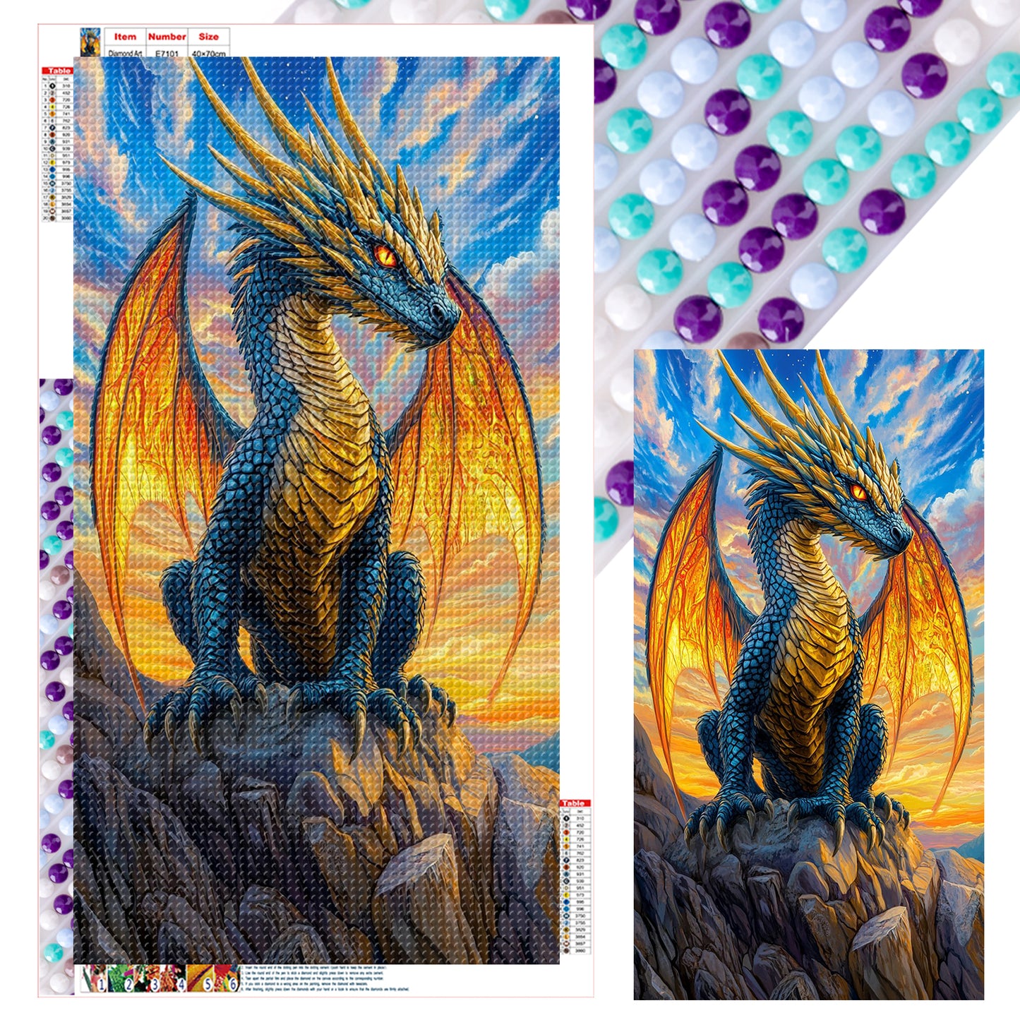 Dinosaurs - Full Round Drill Diamond Painting 40*70CM