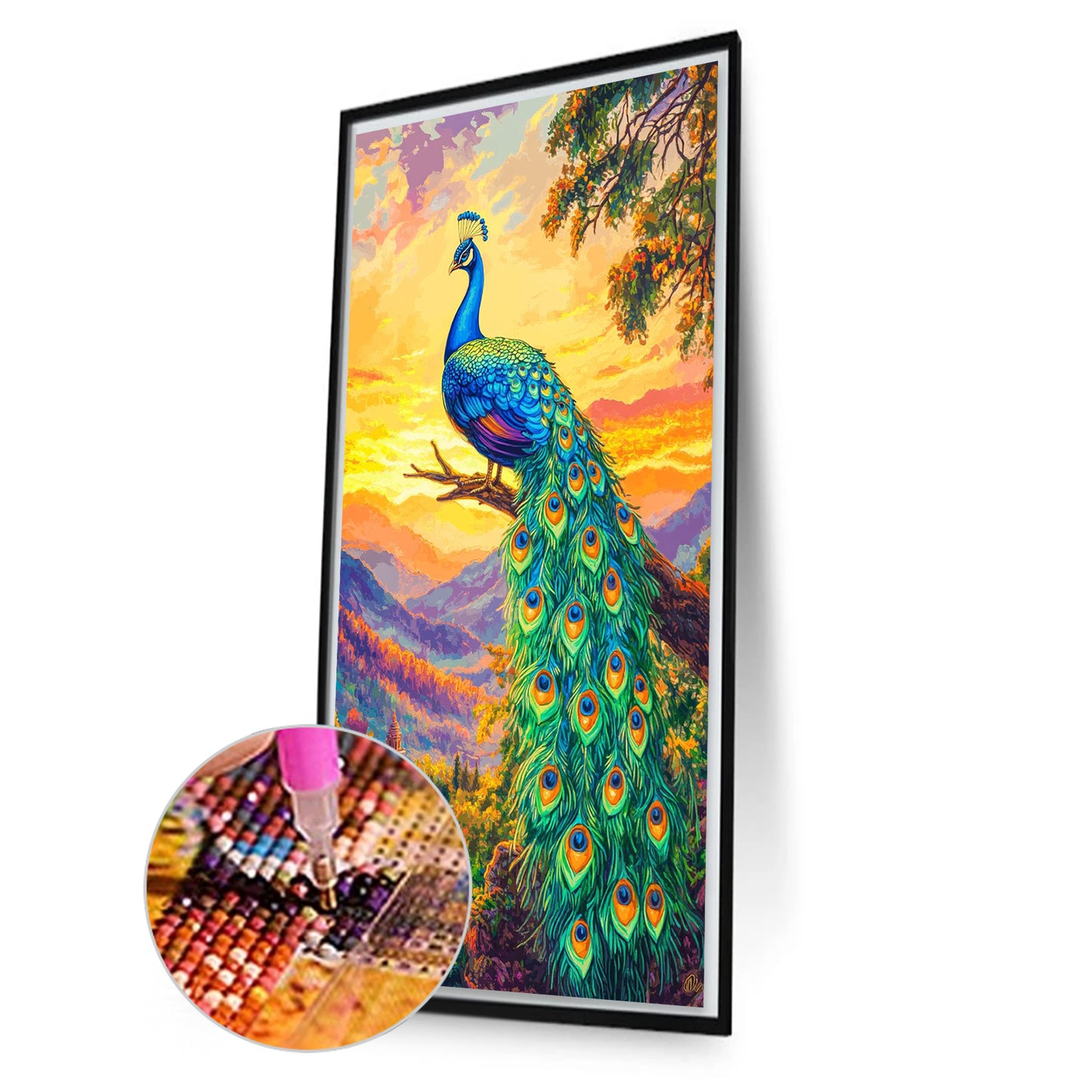 Peacock - Full Round Drill Diamond Painting 40*70CM