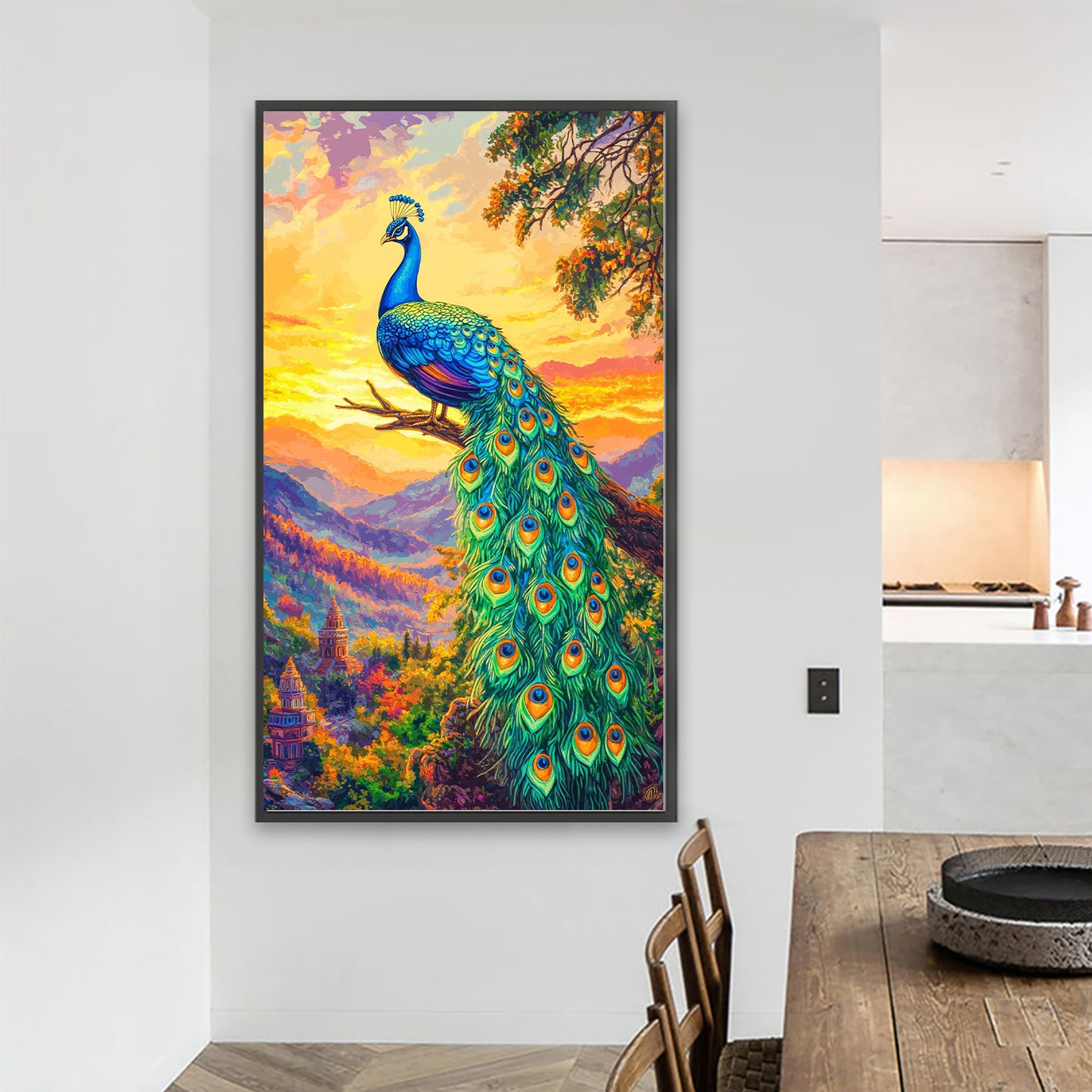 Peacock - Full Round Drill Diamond Painting 40*70CM