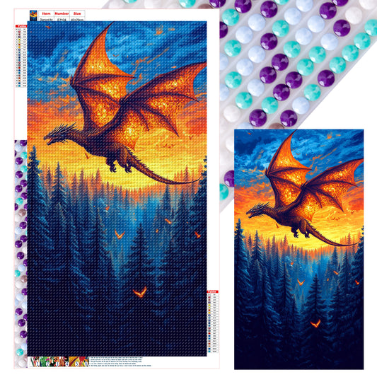 Dinosaurs - Full Round Drill Diamond Painting 40*70CM