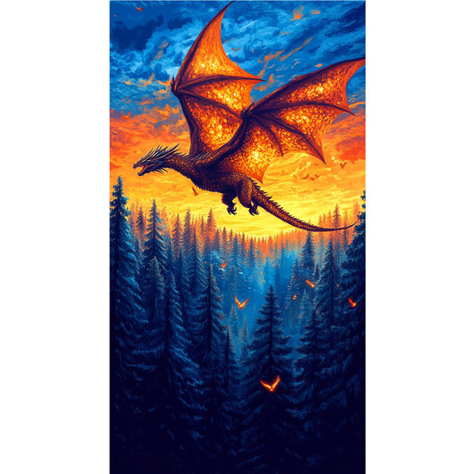 Dinosaurs - Full Round Drill Diamond Painting 40*70CM