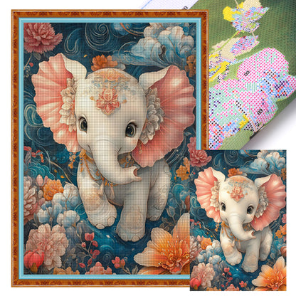 Auspicious Elephant - 11CT Stamped Cross Stitch 50*70CM (Mona Lisa Brand)