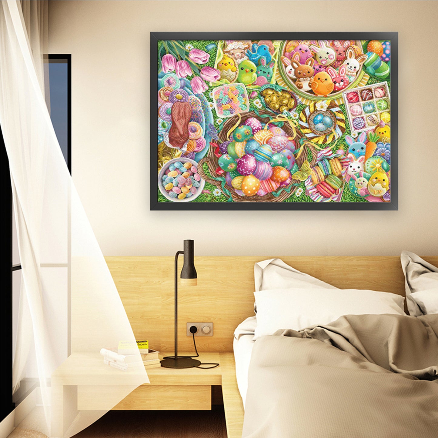 Easter Egg Story - 11CT Stamped Cross Stitch 150*110CM (Mona Lisa Brand)