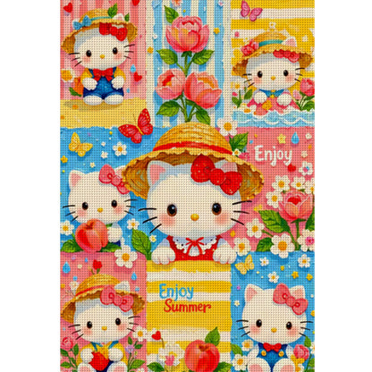 Hello Kitty - 11CT Stamped Cross Stitch 50*70CM (Mona Lisa Brand)