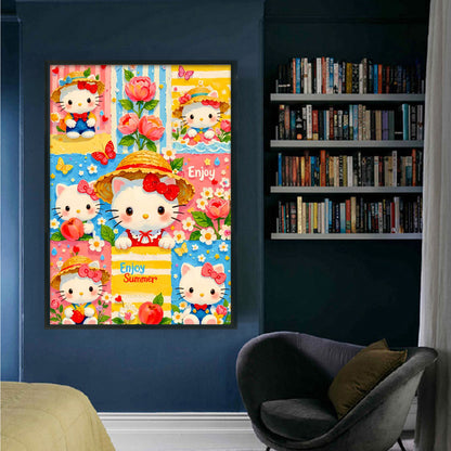 Hello Kitty - 11CT Stamped Cross Stitch 50*70CM (Mona Lisa Brand)