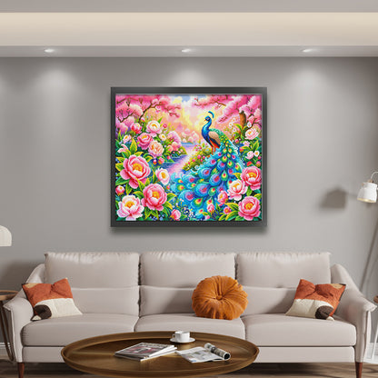 Flowers Bloom In Wealth And Prosperity - 11CT Stamped Cross Stitch 75*68CM(Mona Lisa Brand)