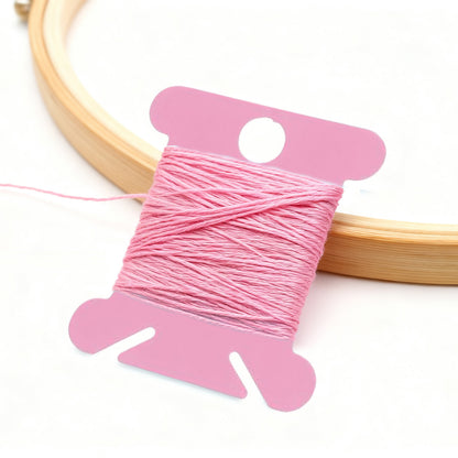 100 PCS Embroidery Floss Bobbins Plastic Embroidery Thread Cards (Frosted Pink)