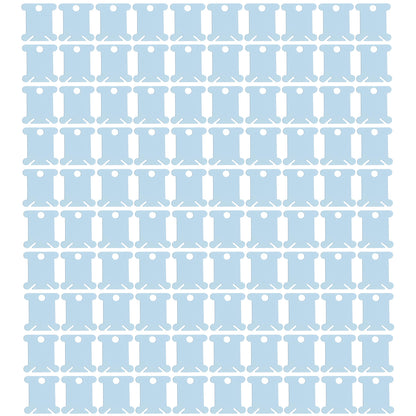 100 PCS Embroidery Floss Bobbins Plastic Embroidery Thread Cards (Frosted Blue)