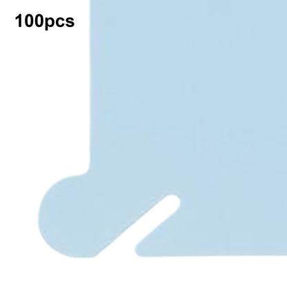 100 PCS Embroidery Floss Bobbins Plastic Embroidery Thread Cards (Frosted Blue)