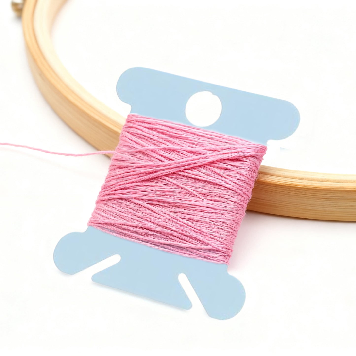 100 PCS Embroidery Floss Bobbins Plastic Embroidery Thread Cards (Frosted Blue)