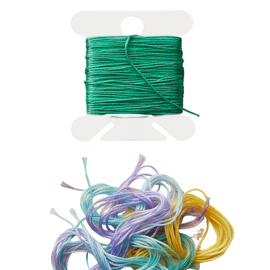 100 PCS Embroidery Floss Bobbins Plastic Embroidery Thread Cards (Milky)