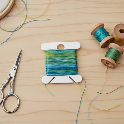 100 PCS Embroidery Floss Bobbins Plastic Embroidery Thread Cards (Milky)