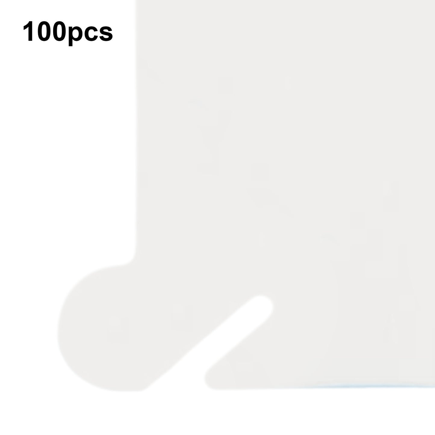 100 PCS Embroidery Floss Bobbins Plastic Embroidery Thread Cards (Milky)