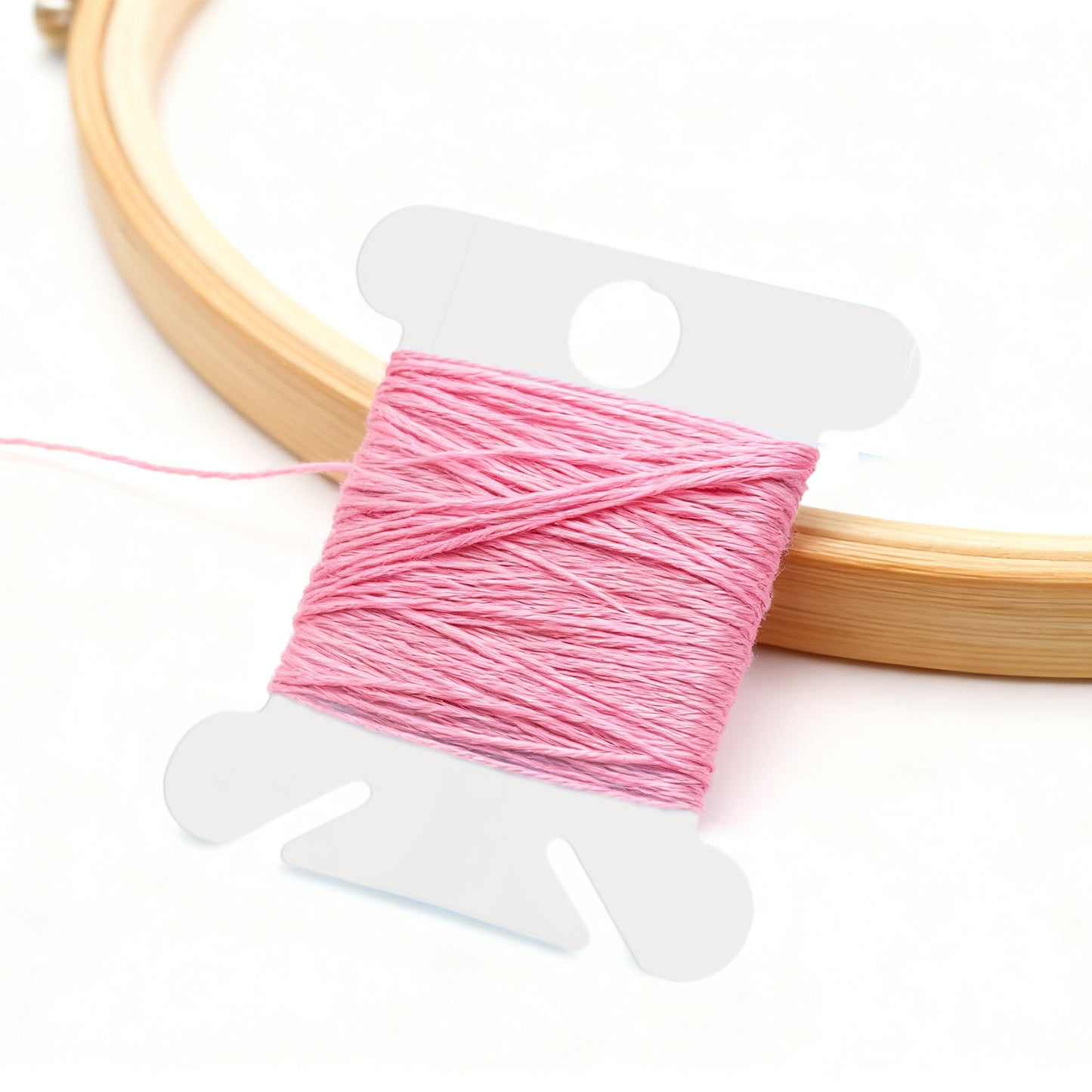 100 PCS Embroidery Floss Bobbins Plastic Embroidery Thread Cards (Milky)