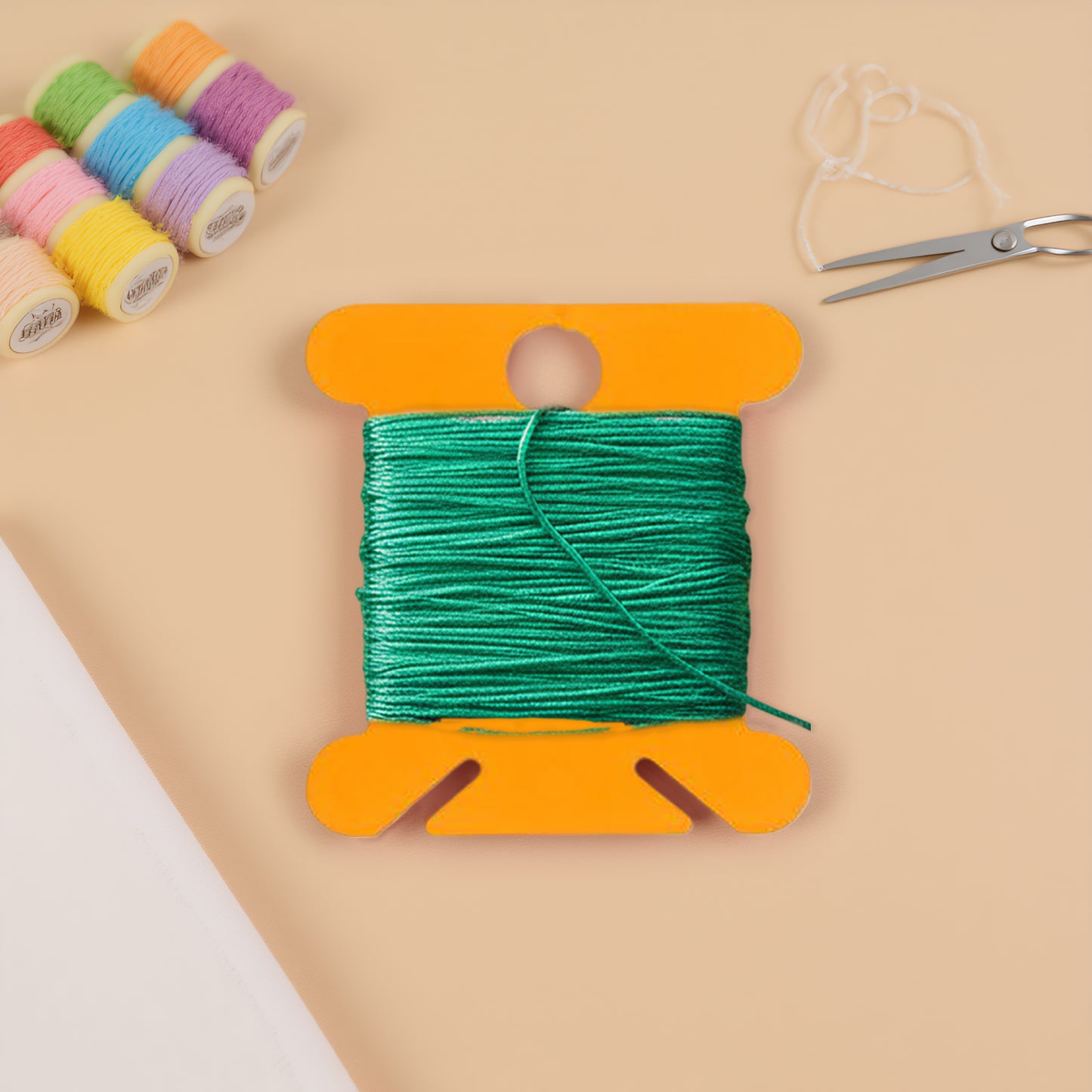 100 PCS Embroidery Floss Bobbins Plastic Embroidery Thread Cards (Orange)