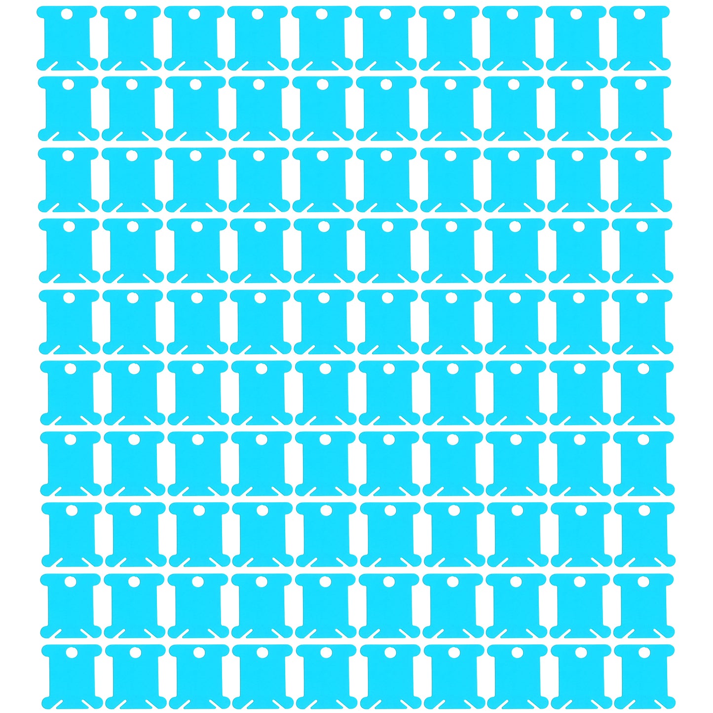 100 PCS Embroidery Floss Bobbins Plastic Embroidery Thread Cards (Dark Blue)