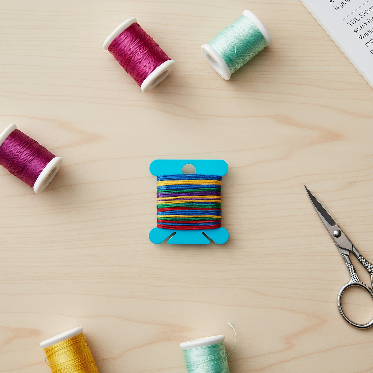 100 PCS Embroidery Floss Bobbins Plastic Embroidery Thread Cards (Dark Blue)