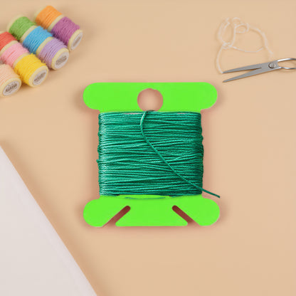 100 PCS Embroidery Floss Bobbins Embroidery Thread Cards (Fluorescent Green)