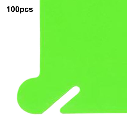 100 PCS Embroidery Floss Bobbins Embroidery Thread Cards (Fluorescent Green)