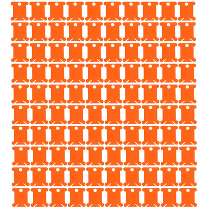 100 PCS Embroidery Floss Bobbins Plastic Embroidery Thread Cards (Orange Red)