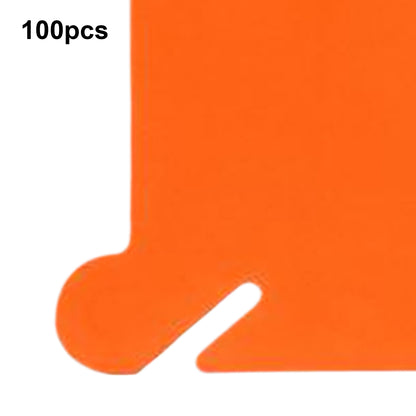 100 PCS Embroidery Floss Bobbins Plastic Embroidery Thread Cards (Orange Red)