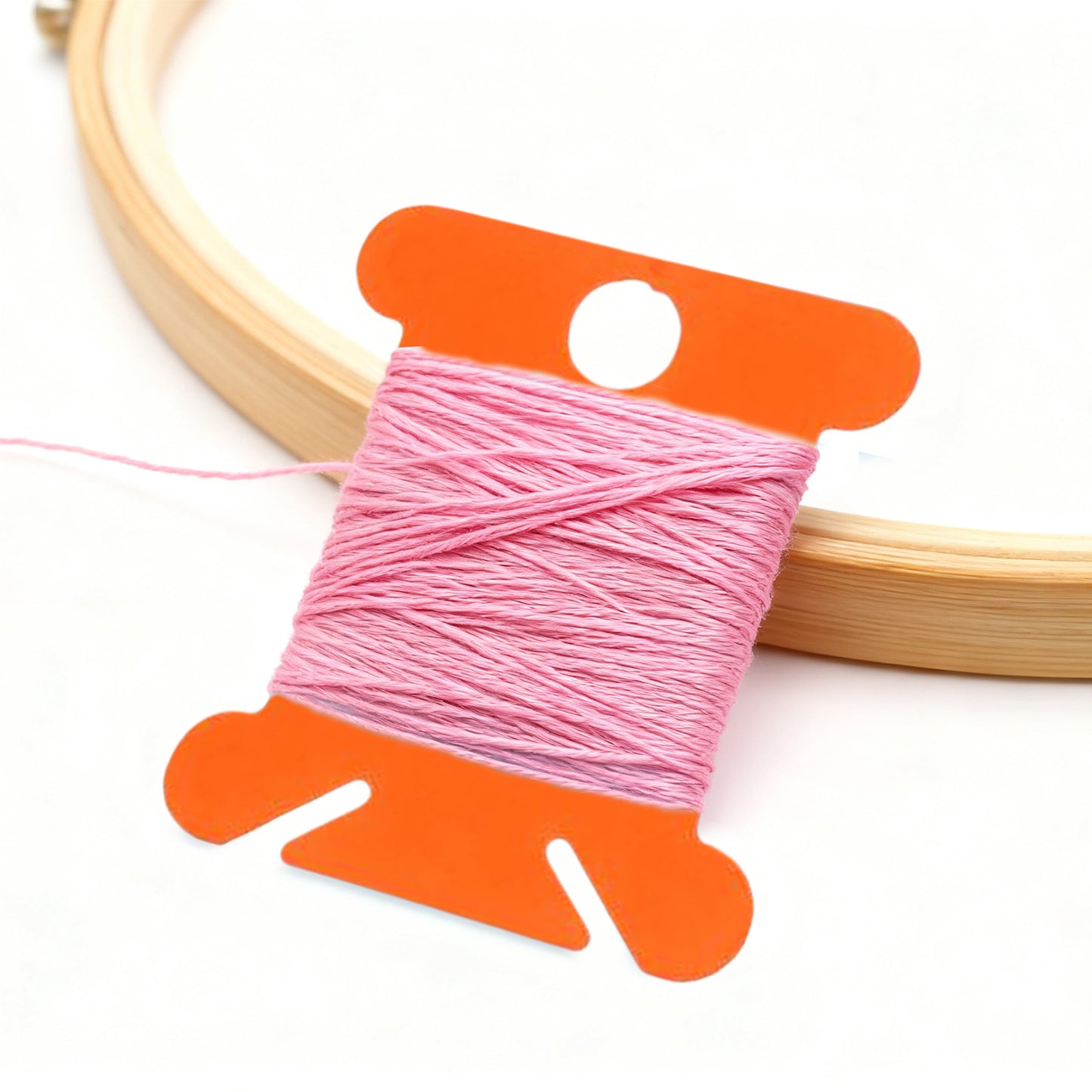 100 PCS Embroidery Floss Bobbins Plastic Embroidery Thread Cards (Orange Red)