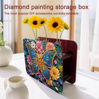 Butterfly DIY Flower Vase Wooden Double Sided Desktop Diamond Art Kit Home Decor
