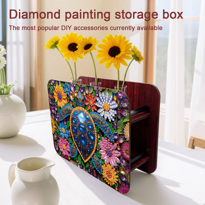 Turtle DIY Flower Vase Wooden Double Sided Desktop Diamond Art Kit Home Decor
