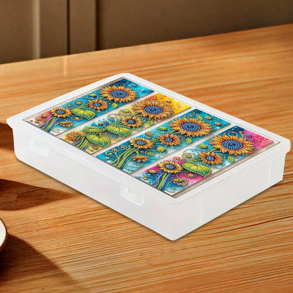 Sunflower 5D DIY Full Diamond Art Storage Box Crystal Mosaic Storage Container