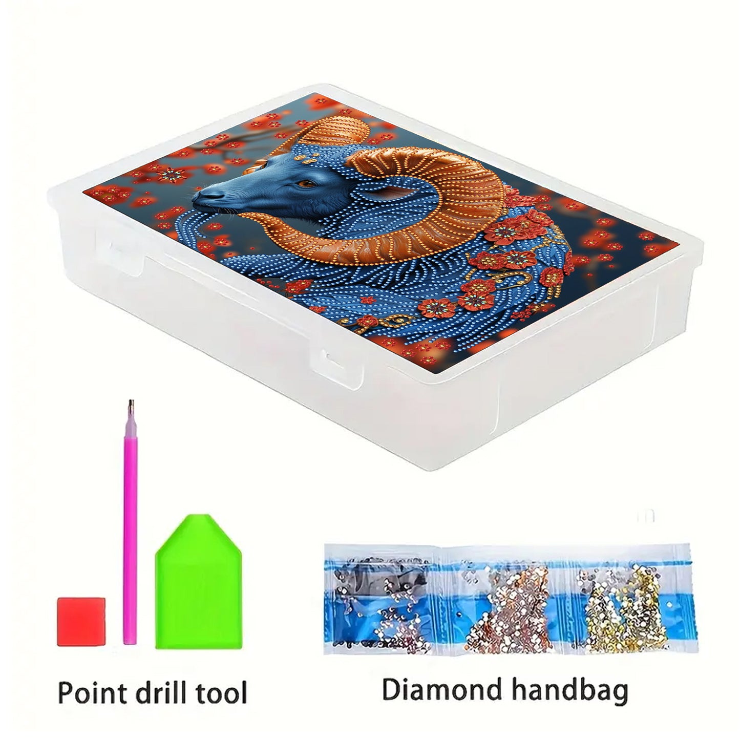 Sheep 5D DIY Full Diamond Art Storage Box Crystal Mosaic Storage Container Kit