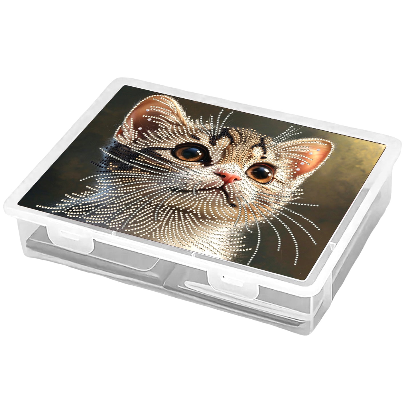 Cat 5D DIY Full Diamond Art Storage Box Crystal Mosaic Storage Container Kit