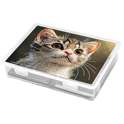 Cat 5D DIY Full Diamond Art Storage Box Crystal Mosaic Storage Container Kit