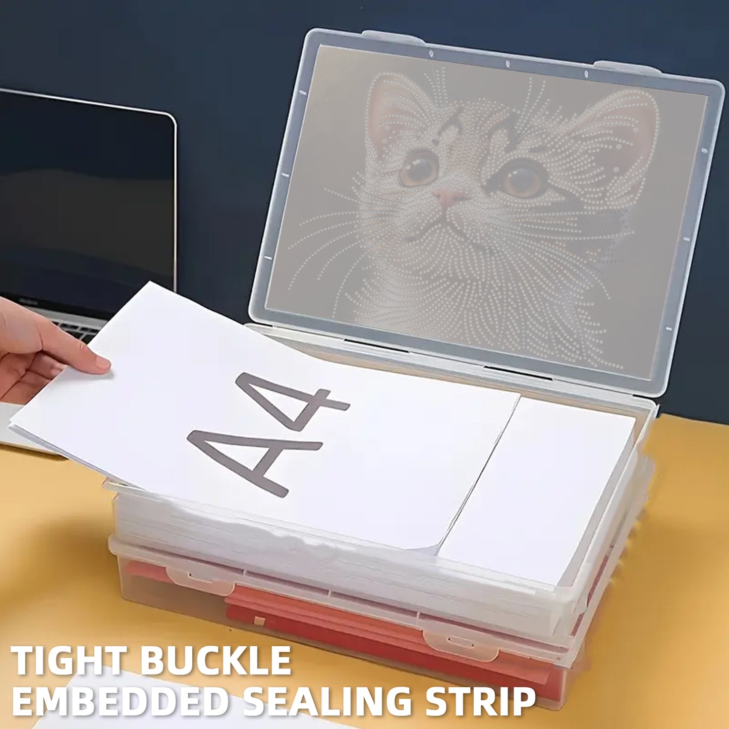 Cat 5D DIY Full Diamond Art Storage Box Crystal Mosaic Storage Container Kit