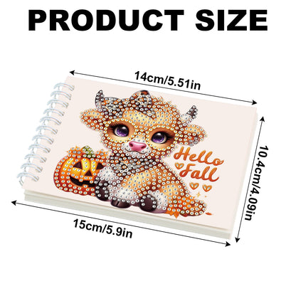 2 Pack Autumn Yak DIY Diamond Art Spiral Notebook Kit 80Pages No Lines Gifts